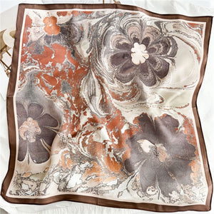 MaraSilk Pure Mulberry Silk Scarf Square Crepe Satin MS24-12