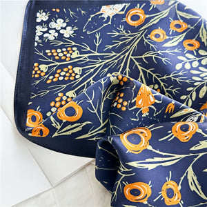 MaraSilk Pure Mulberry Silk Scarf Square Crepe Satin MS24-15