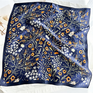 MaraSilk Pure Mulberry Silk Scarf Square Crepe Satin MS24-16