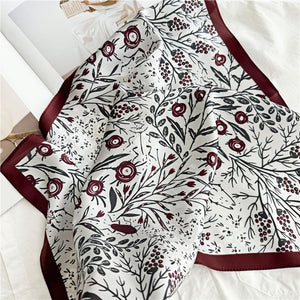 MaraSilk Pure Mulberry Silk Scarf Square Crepe Satin MS24-18