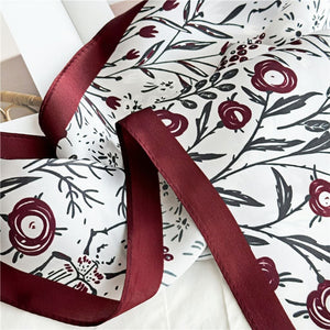 MaraSilk Pure Mulberry Silk Scarf Square Crepe Satin MS24-19