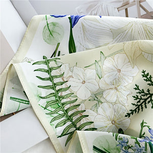 MaraSilk Pure Mulberry Silk Scarf Square Crepe Satin MS24-3