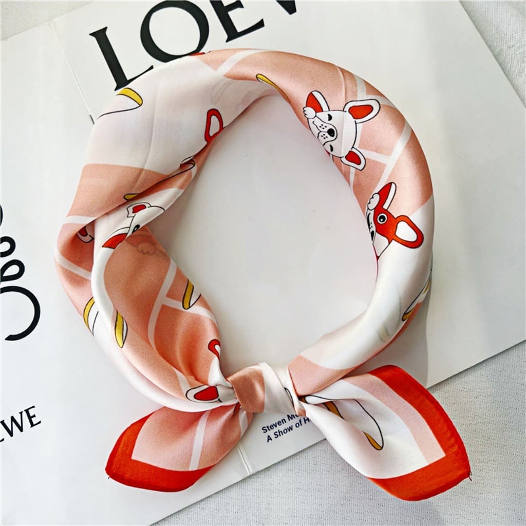 MaraSilk Pure Mulberry Silk Scarf Square Crepe Satin MS25-1