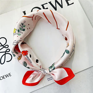 MaraSilk Pure Mulberry Silk Scarf Square Crepe Satin MS25-12