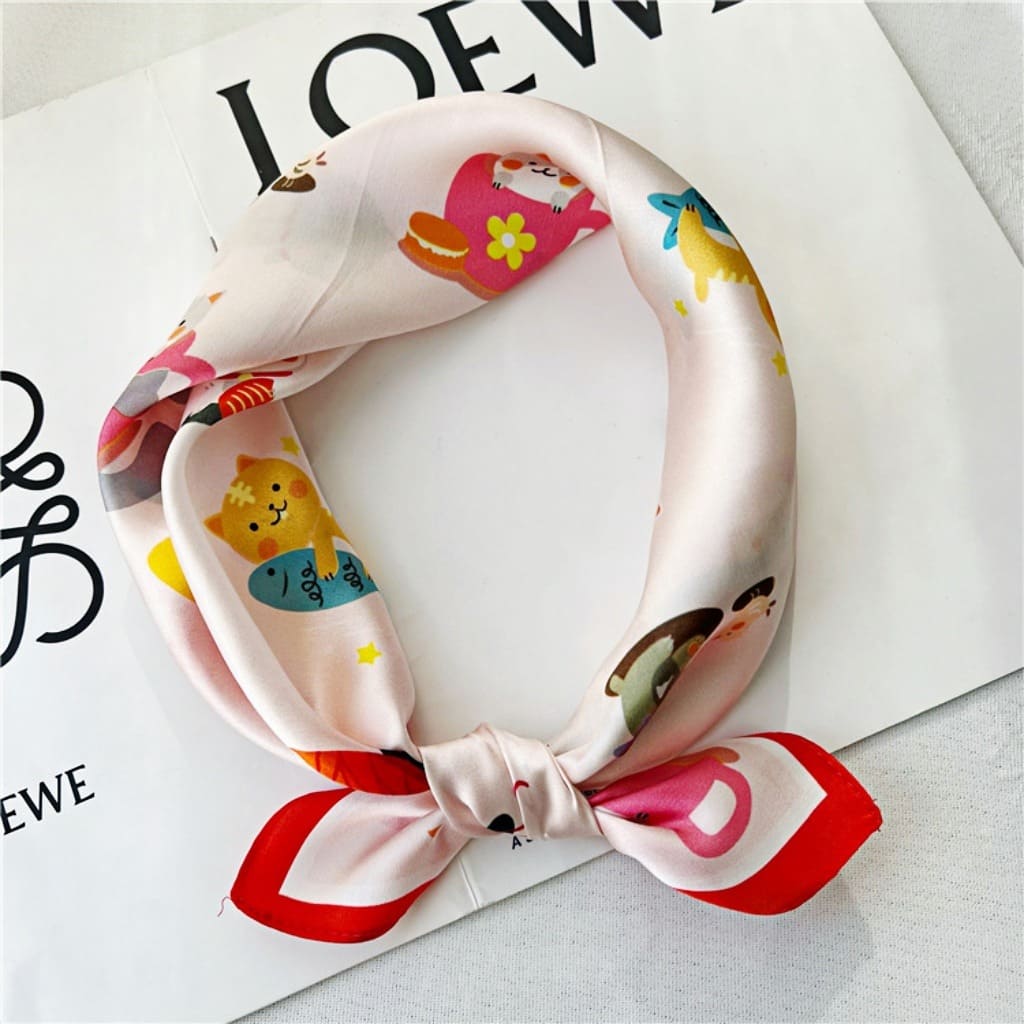 MaraSilk Pure Mulberry Silk Scarf Square Crepe Satin MS25-15