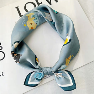 MaraSilk Pure Mulberry Silk Scarf Square Crepe Satin MS25-18