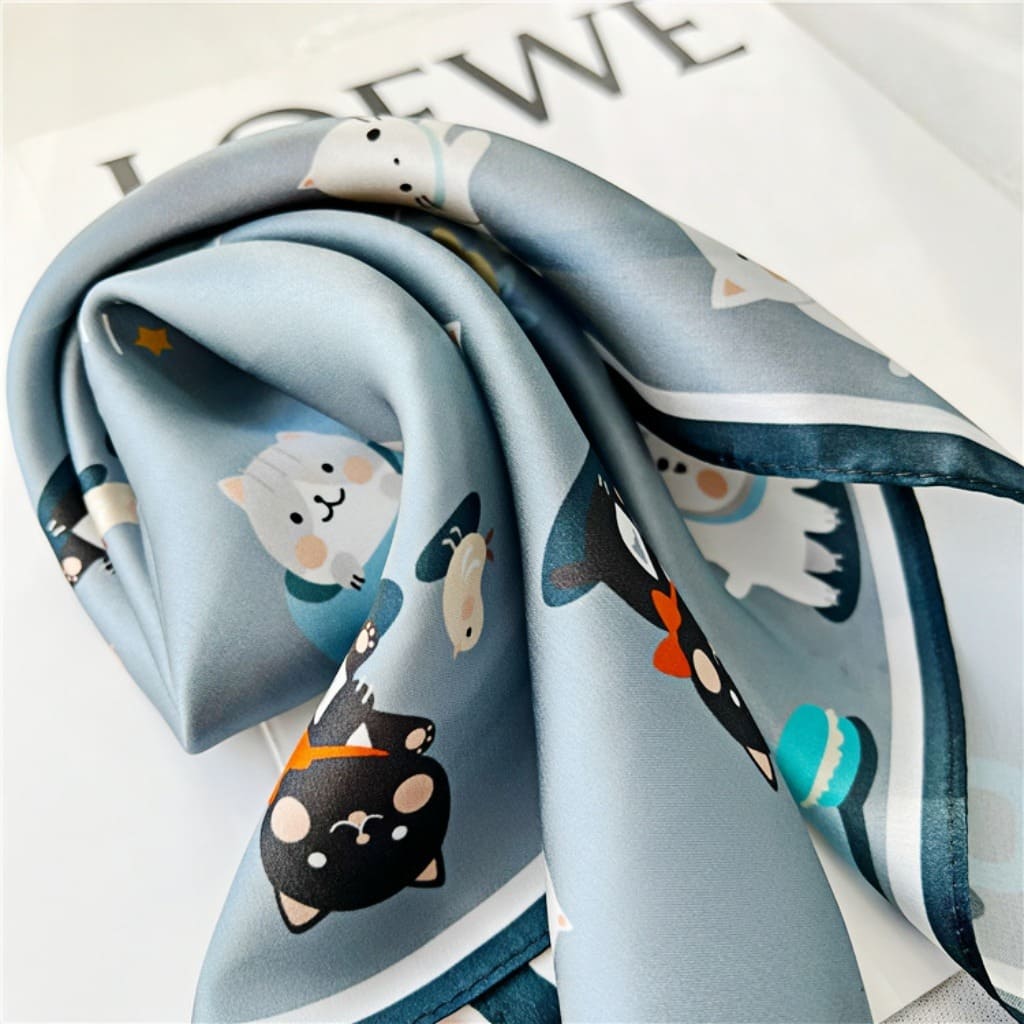 MaraSilk Pure Mulberry Silk Scarf Square Crepe Satin MS25-19