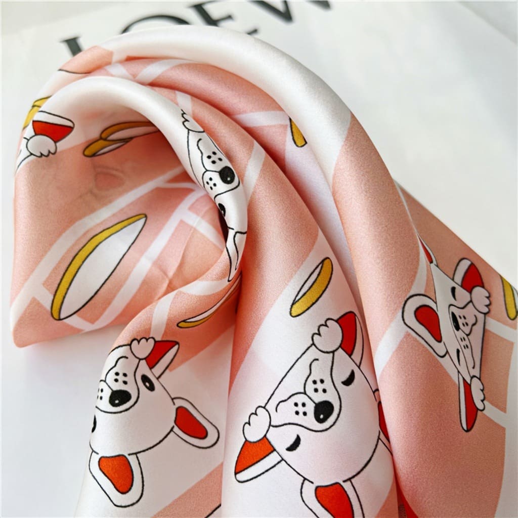 MaraSilk Pure Mulberry Silk Scarf Square Crepe Satin MS25-2