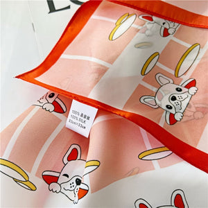 MaraSilk Pure Mulberry Silk Scarf Square Crepe Satin MS25-5