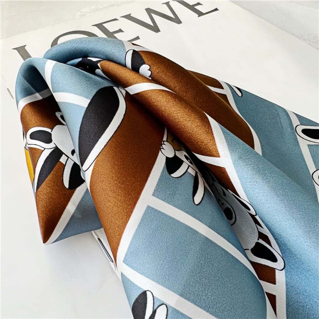 MaraSilk Pure Mulberry Silk Scarf Square Crepe Satin MS25-7