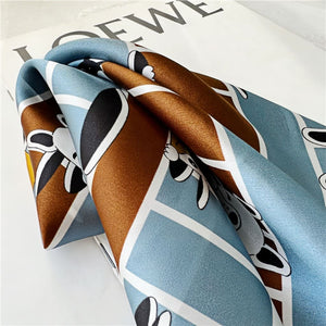 MaraSilk Pure Mulberry Silk Scarf Square Crepe Satin MS25-7