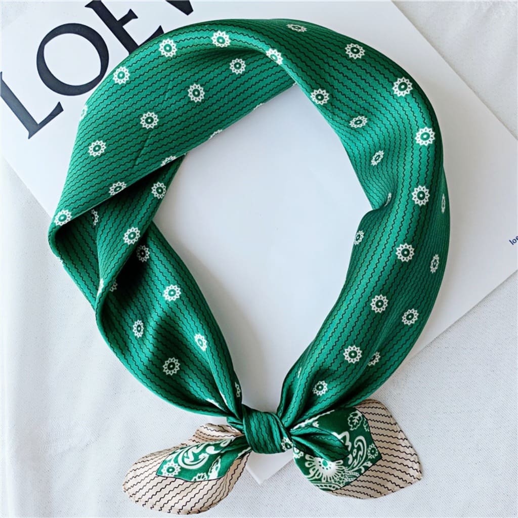 MaraSilk Pure Mulberry Silk Scarf Square Crepe Satin MS26-10