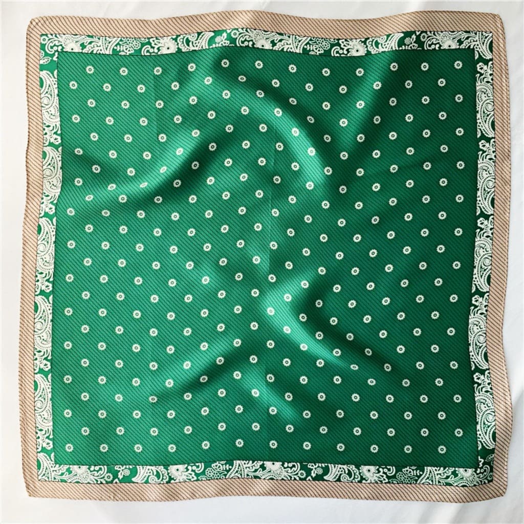 MaraSilk Pure Mulberry Silk Scarf Square Crepe Satin MS26-12