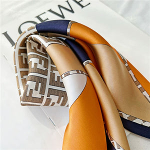 MaraSilk Pure Mulberry Silk Scarf Square Crepe Satin MS26-5