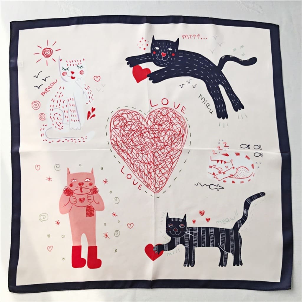 MaraSilk Pure Mulberry Silk Scarf Square Crepe Satin MS27-6