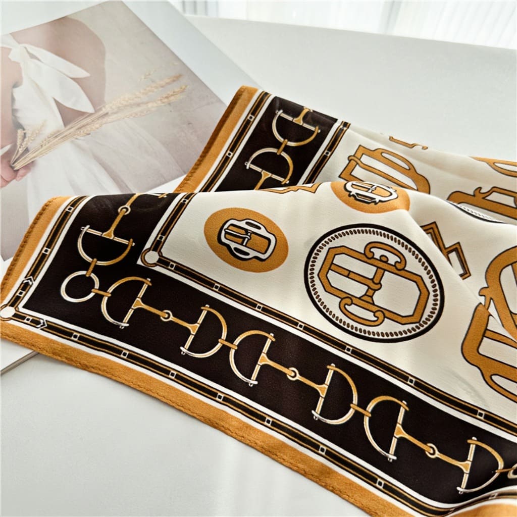 MaraSilk Pure Mulberry Silk Scarf Square Crepe Satin MS28-15