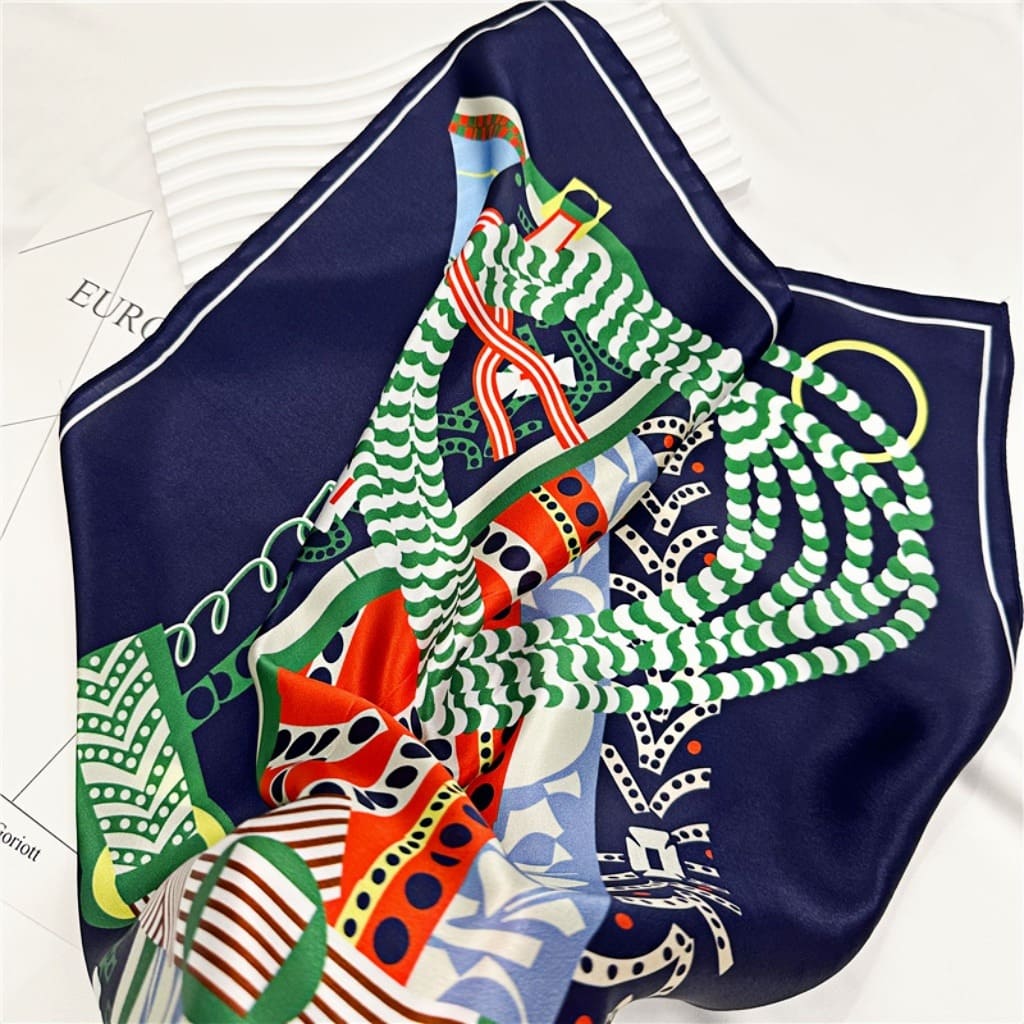 MaraSilk Pure Mulberry Silk Scarf Square Crepe Satin MS29-10