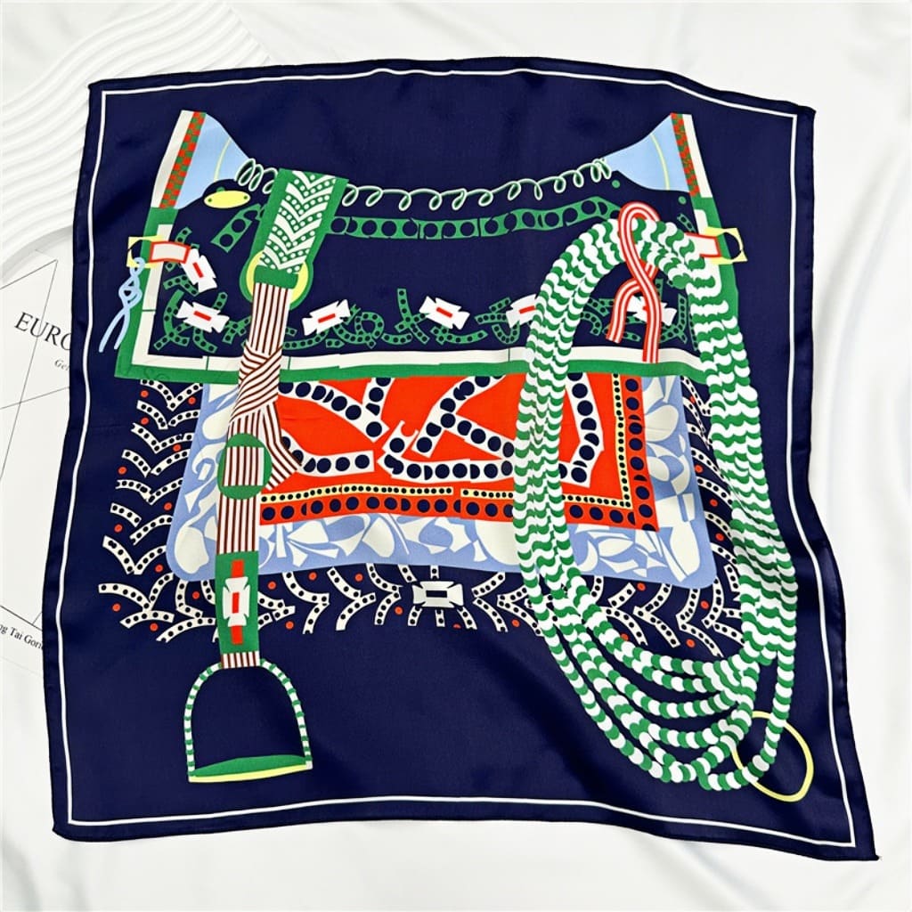 MaraSilk Pure Mulberry Silk Scarf Square Crepe Satin MS29-12