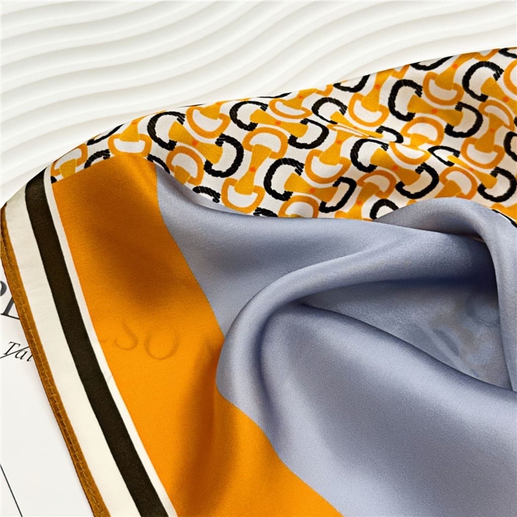 MaraSilk Pure Mulberry Silk Scarf Square Crepe Satin MS29-15