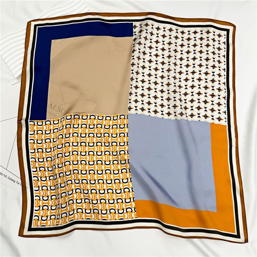 MaraSilk Pure Mulberry Silk Scarf Square Crepe Satin MS29-16