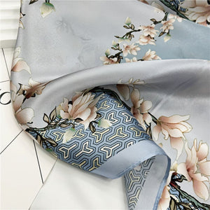 MaraSilk Pure Mulberry Silk Scarf Square Crepe Satin MS29-19