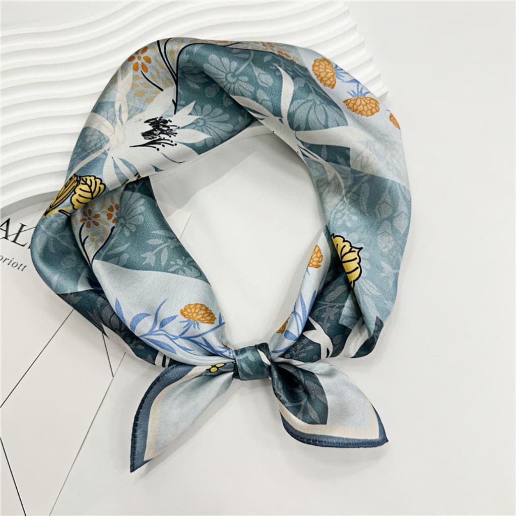 MaraSilk Pure Mulberry Silk Scarf Square Crepe Satin MS29-21