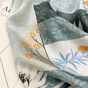 MaraSilk Pure Mulberry Silk Scarf Square Crepe Satin MS29-23