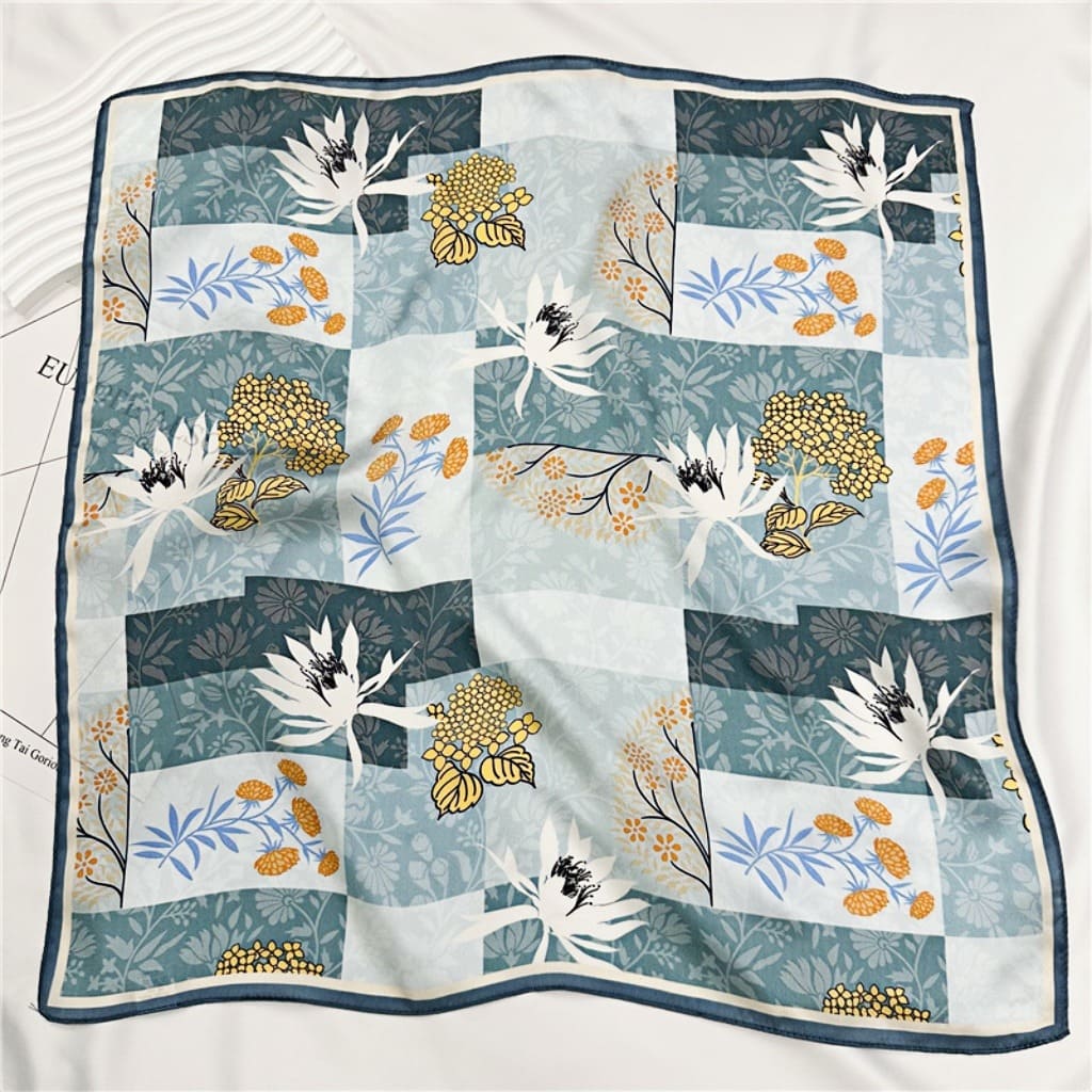 MaraSilk Pure Mulberry Silk Scarf Square Crepe Satin MS29-24