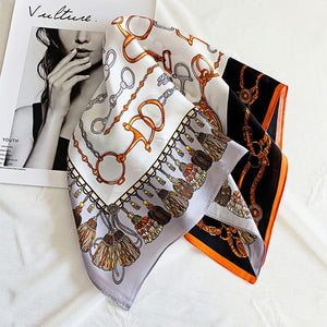 MaraSilk Pure Mulberry Silk Scarf Square Crepe Satin MS30-3