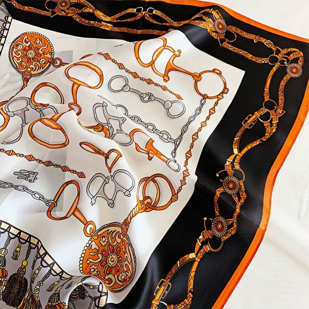 MaraSilk Pure Mulberry Silk Scarf Square Crepe Satin MS30-6