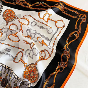 MaraSilk Pure Mulberry Silk Scarf Square Crepe Satin MS30-6