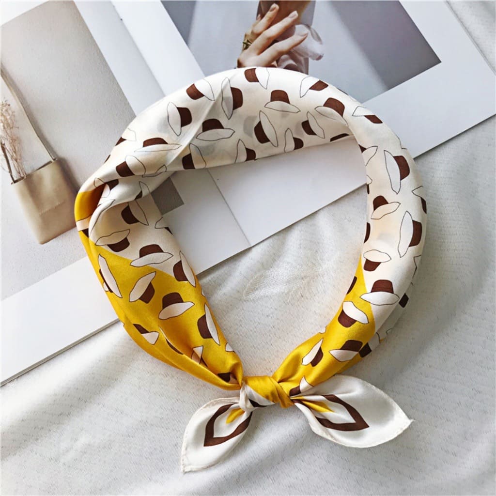 MaraSilk Pure Mulberry Silk Scarf Square Crepe Satin MS31-1