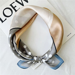 MaraSilk Pure Mulberry Silk Scarf Square Crepe Satin MS32-1