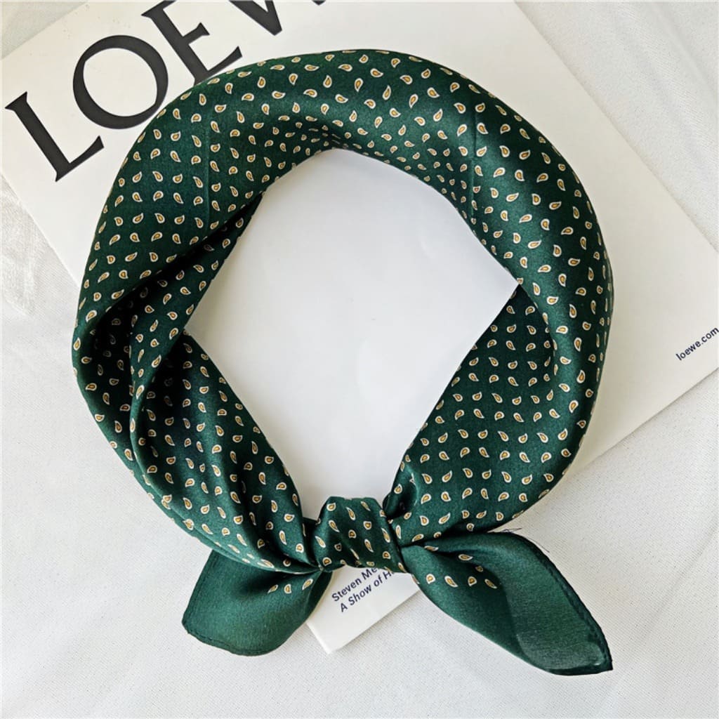 MaraSilk Pure Mulberry Silk Scarf Square Crepe Satin MS32-13