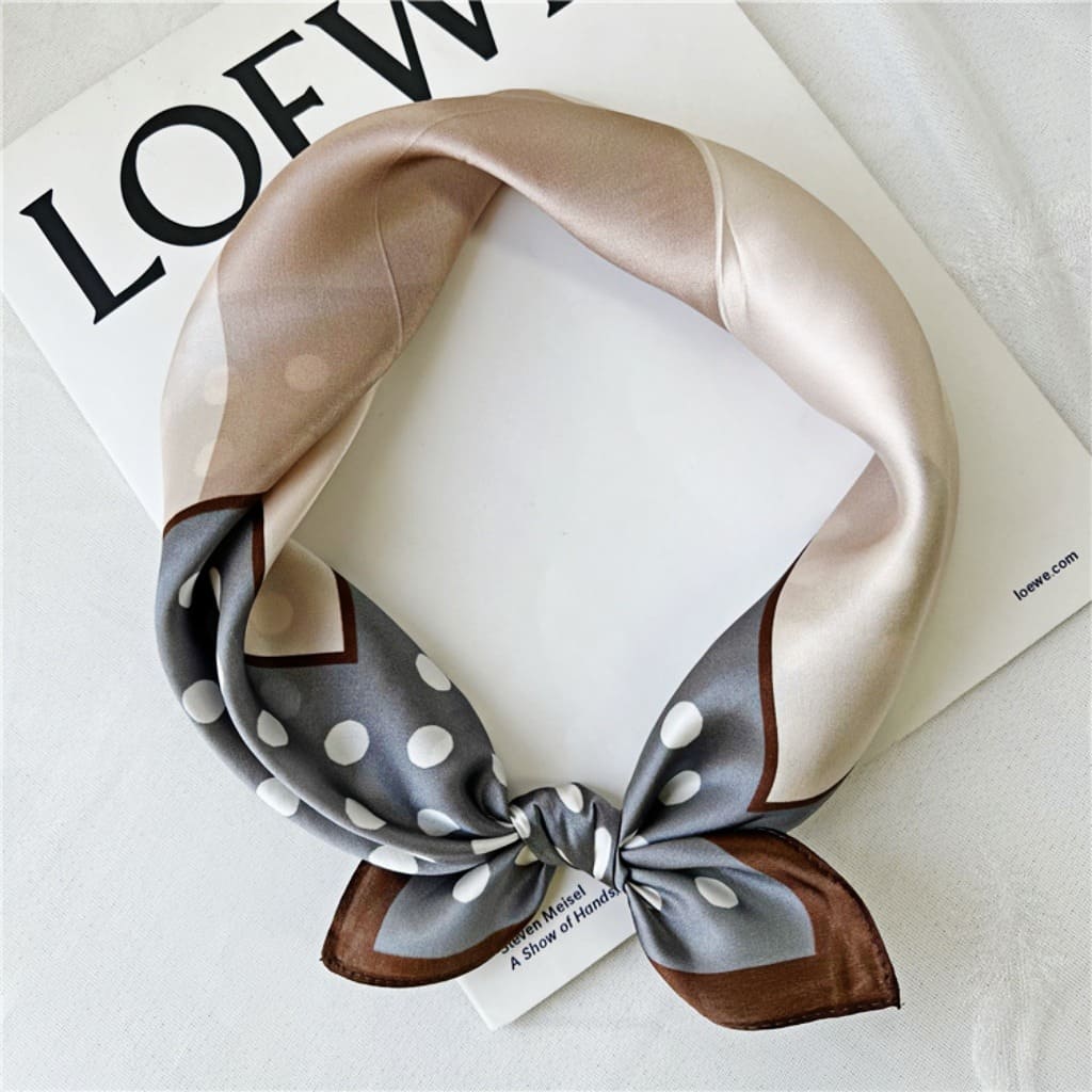 MaraSilk Pure Mulberry Silk Scarf Square Crepe Satin MS32-4