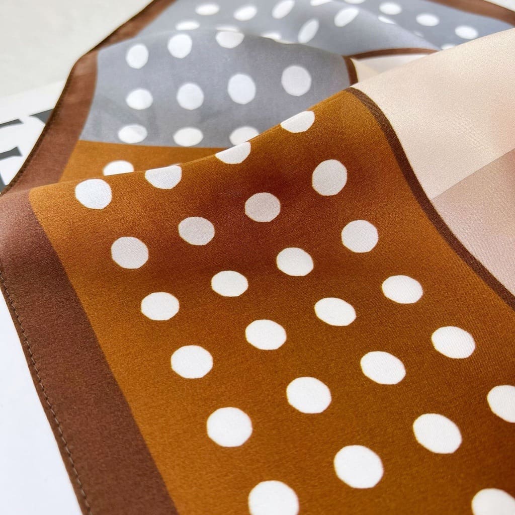 MaraSilk Pure Mulberry Silk Scarf Square Crepe Satin MS32-5