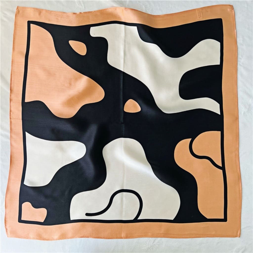 MaraSilk Pure Mulberry Silk Scarf Square Crepe Satin MS32-9