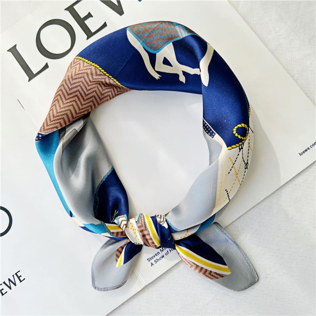 MaraSilk Pure Mulberry Silk Scarf Square Crepe Satin MS33-10