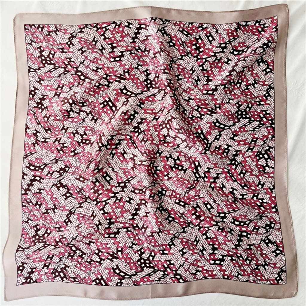 MaraSilk Pure Mulberry Silk Scarf Square Crepe Satin MS33-6