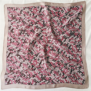 MaraSilk Pure Mulberry Silk Scarf Square Crepe Satin MS33-6