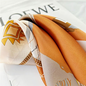 MaraSilk Pure Mulberry Silk Scarf Square Crepe Satin MS33-8