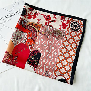 MaraSilk Pure Mulberry Silk Scarf Square Crepe Satin MS34-22