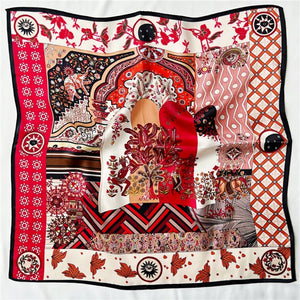 MaraSilk Pure Mulberry Silk Scarf Square Crepe Satin MS34-24