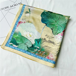 MaraSilk Pure Mulberry Silk Scarf Square Crepe Satin MS34-6