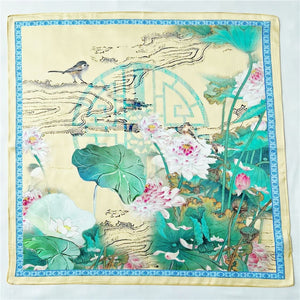 MaraSilk Pure Mulberry Silk Scarf Square Crepe Satin MS34-8