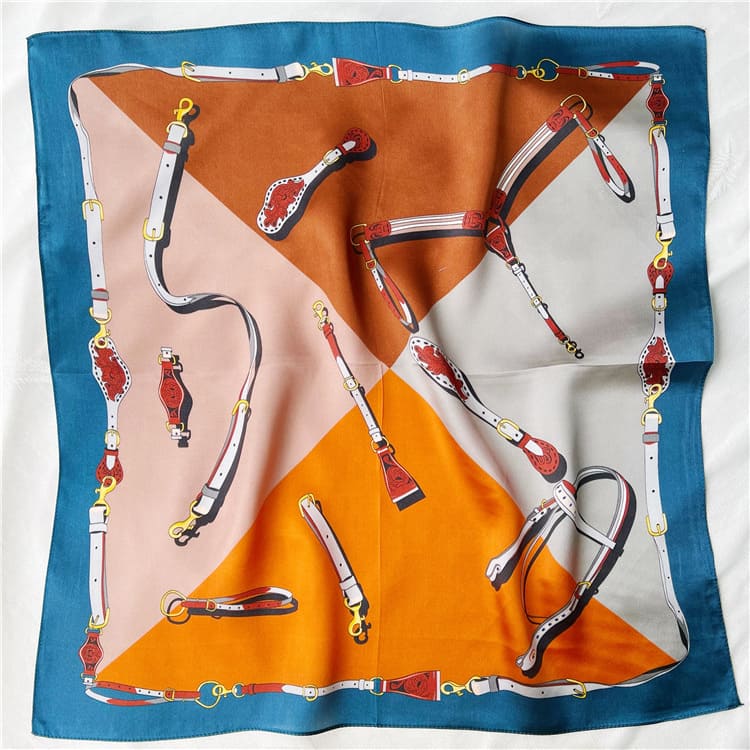 MaraSilk Pure Mulberry Silk Scarf Square Crepe Satin MS35-15