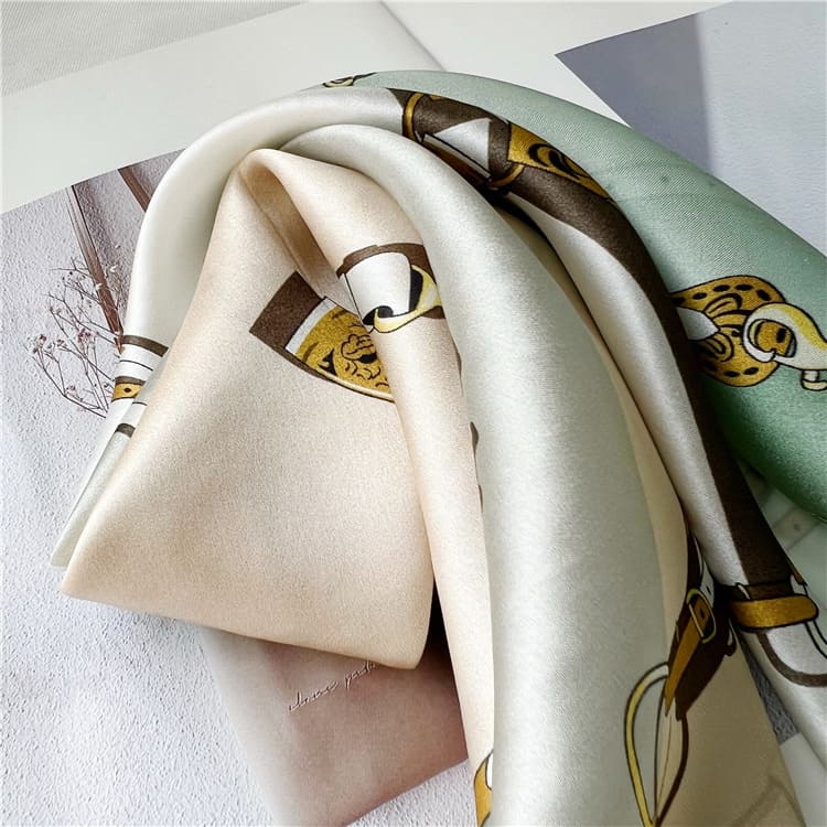 MaraSilk Pure Mulberry Silk Scarf Square Crepe Satin MS35-17