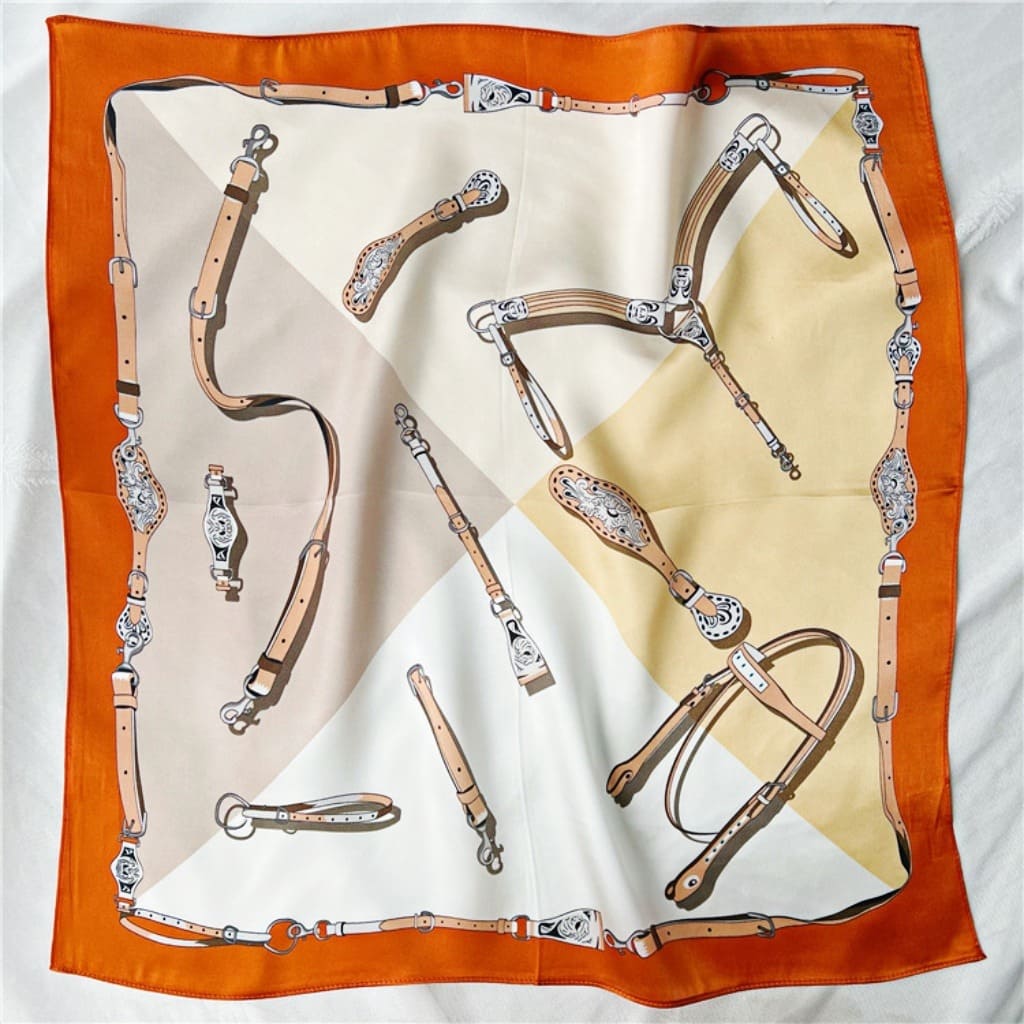 MaraSilk Pure Mulberry Silk Scarf Square Crepe Satin MS35-30