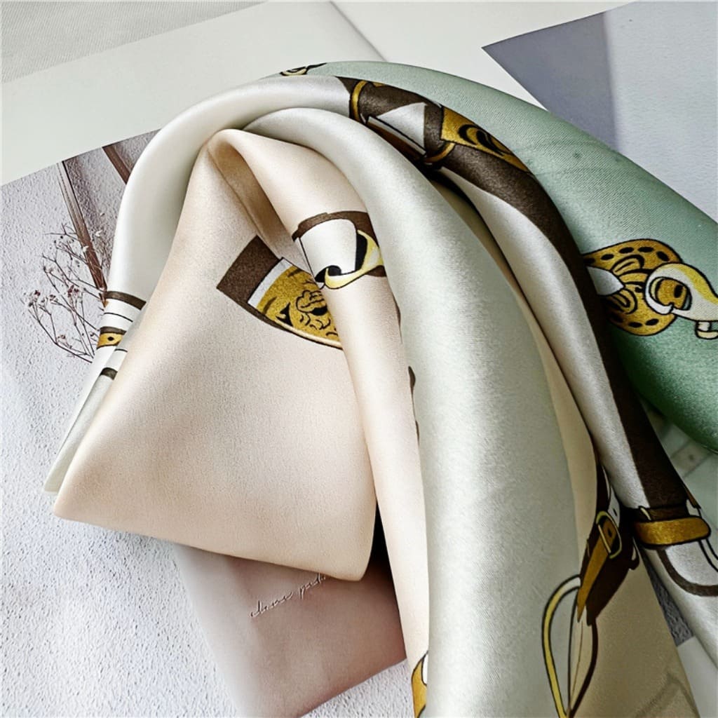 MaraSilk Pure Mulberry Silk Scarf Square Crepe Satin MS35-35