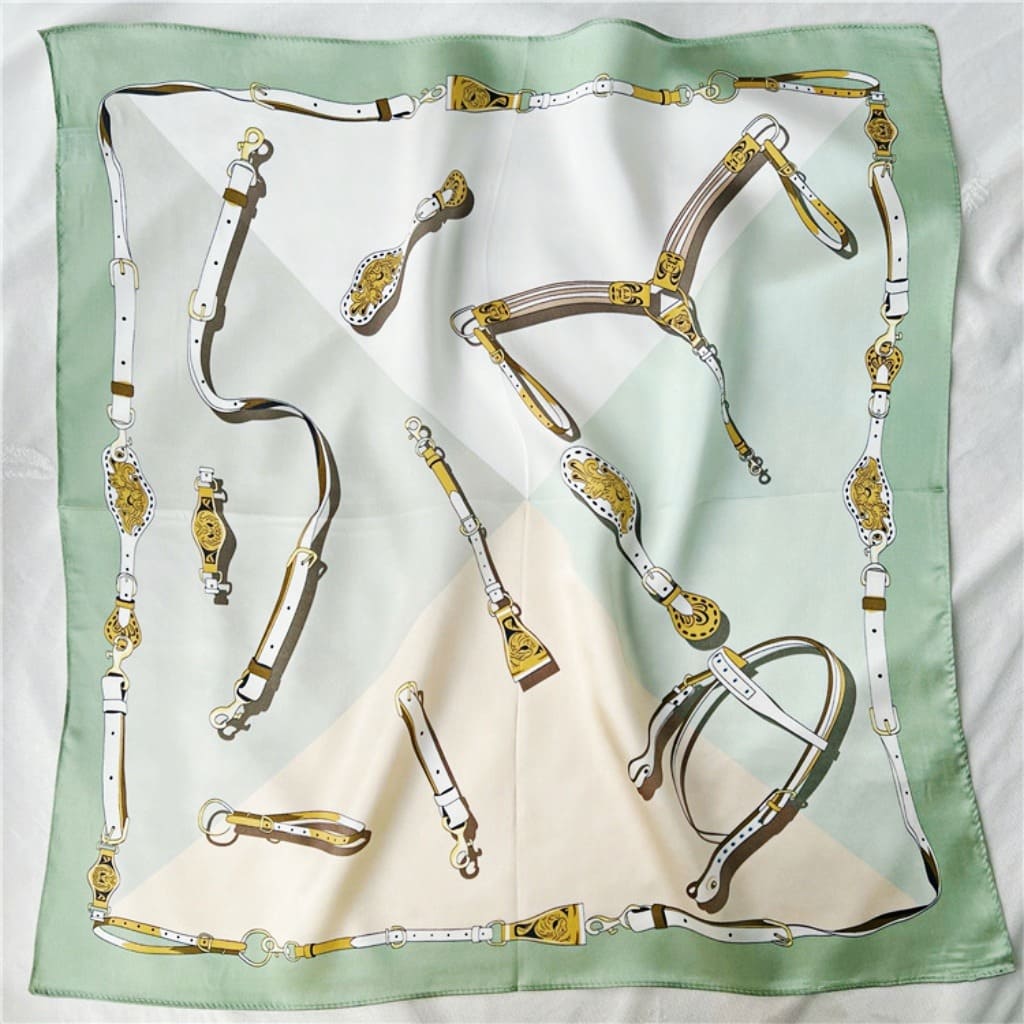 MaraSilk Pure Mulberry Silk Scarf Square Crepe Satin MS35-36
